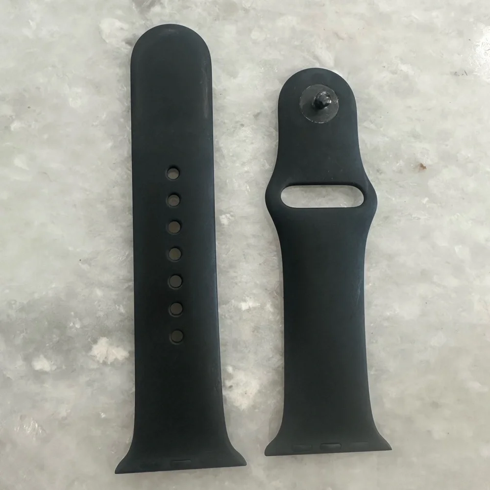 Black Silicone Smartwatch Band